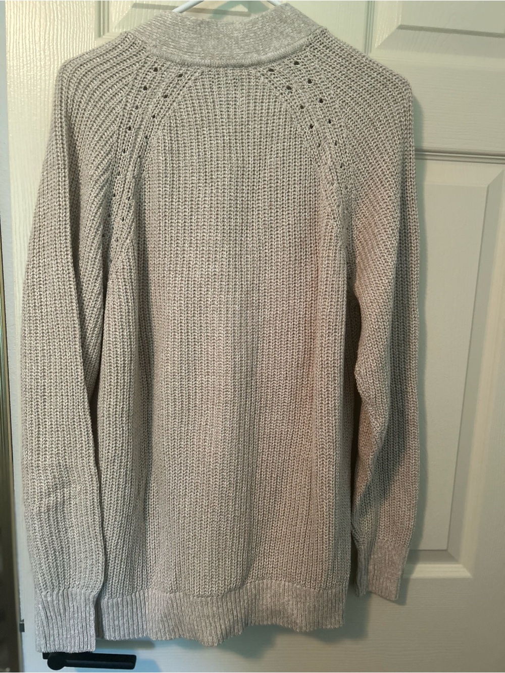 GAP Neutral Cream Ribbed Button Cardigan - Picture 6 of 7